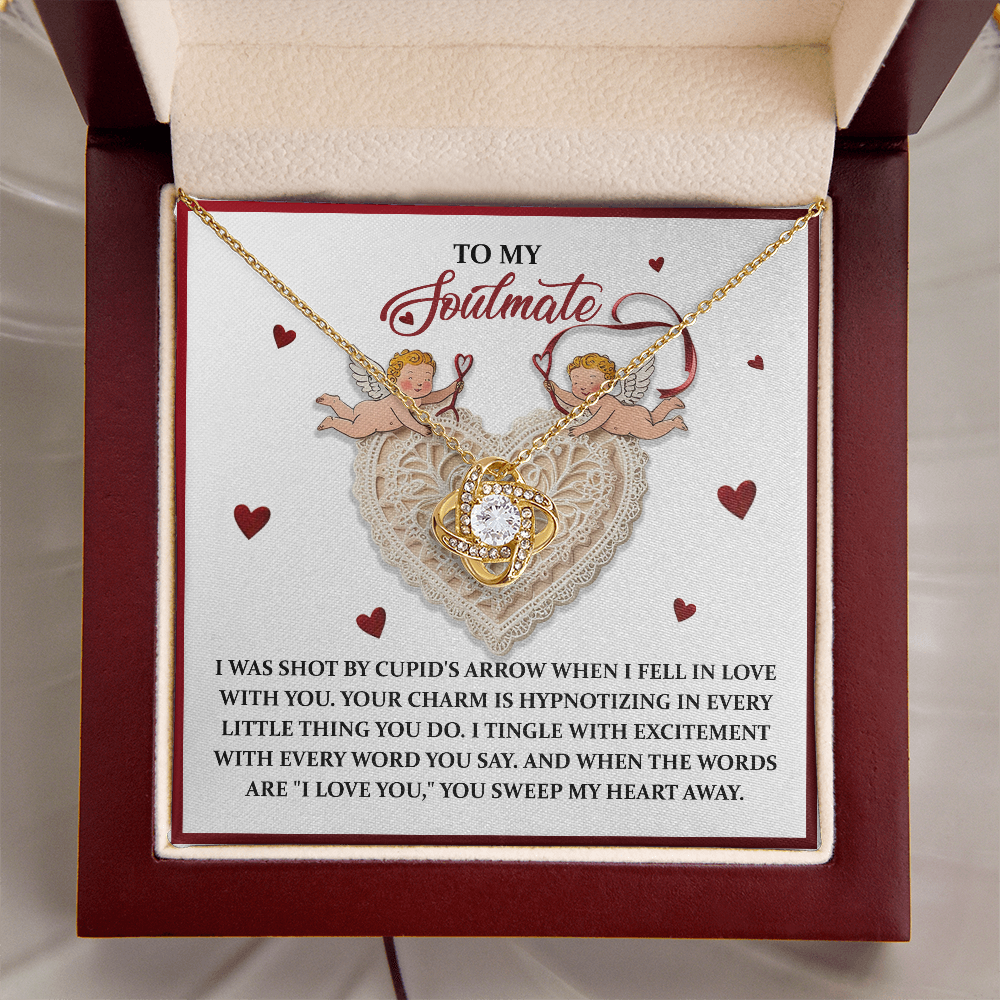 Soulmate:Sweep My Heart-Love Knot Necklace