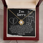 I'm Sorry-Not Just Heard-Love Knot Necklace