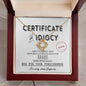 I'm Sorry-certificate of Idiocy-Love Knot Necklace