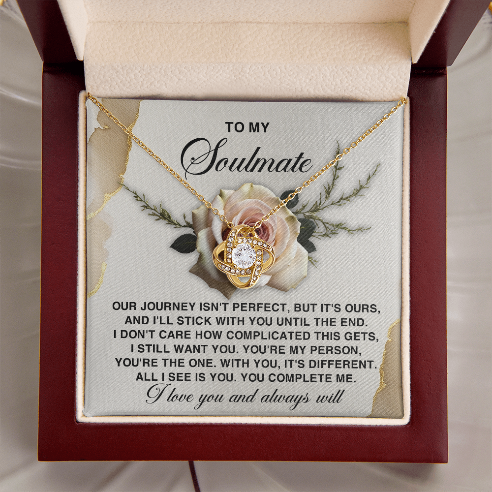 Soulmate: You Complete Me- Love Knot Necklace
