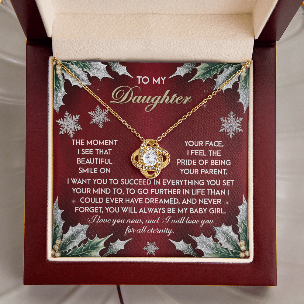 Gift for Daughter-All Eternity-Love Knot Necklace