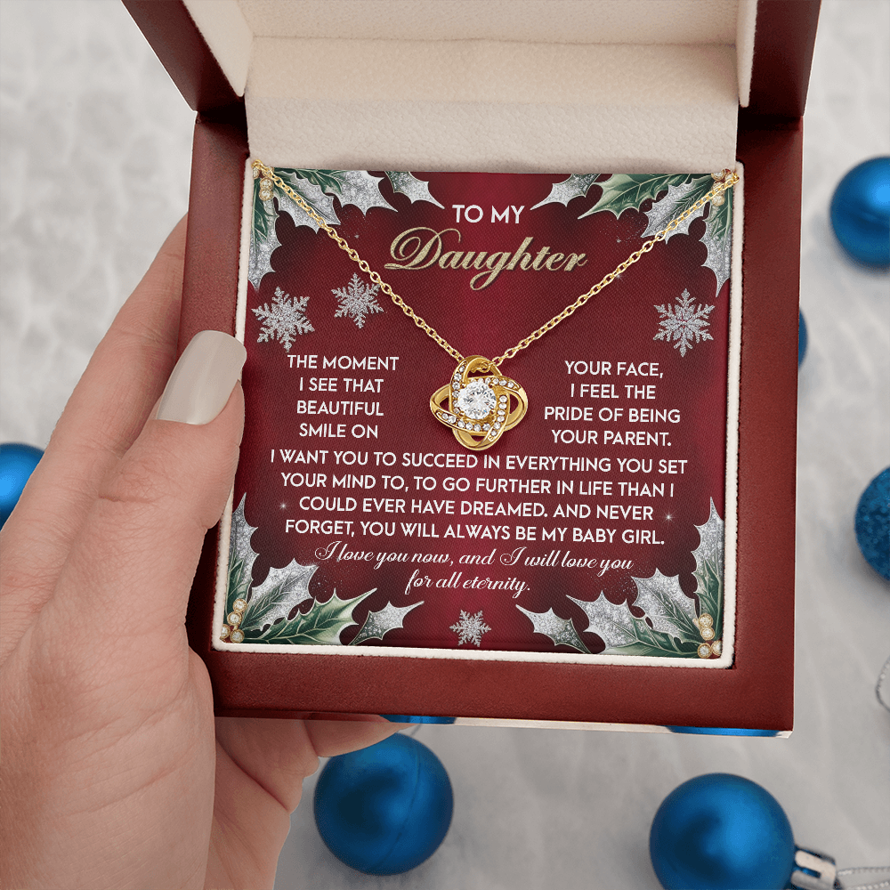 Gift for Daughter-All Eternity-Love Knot Necklace