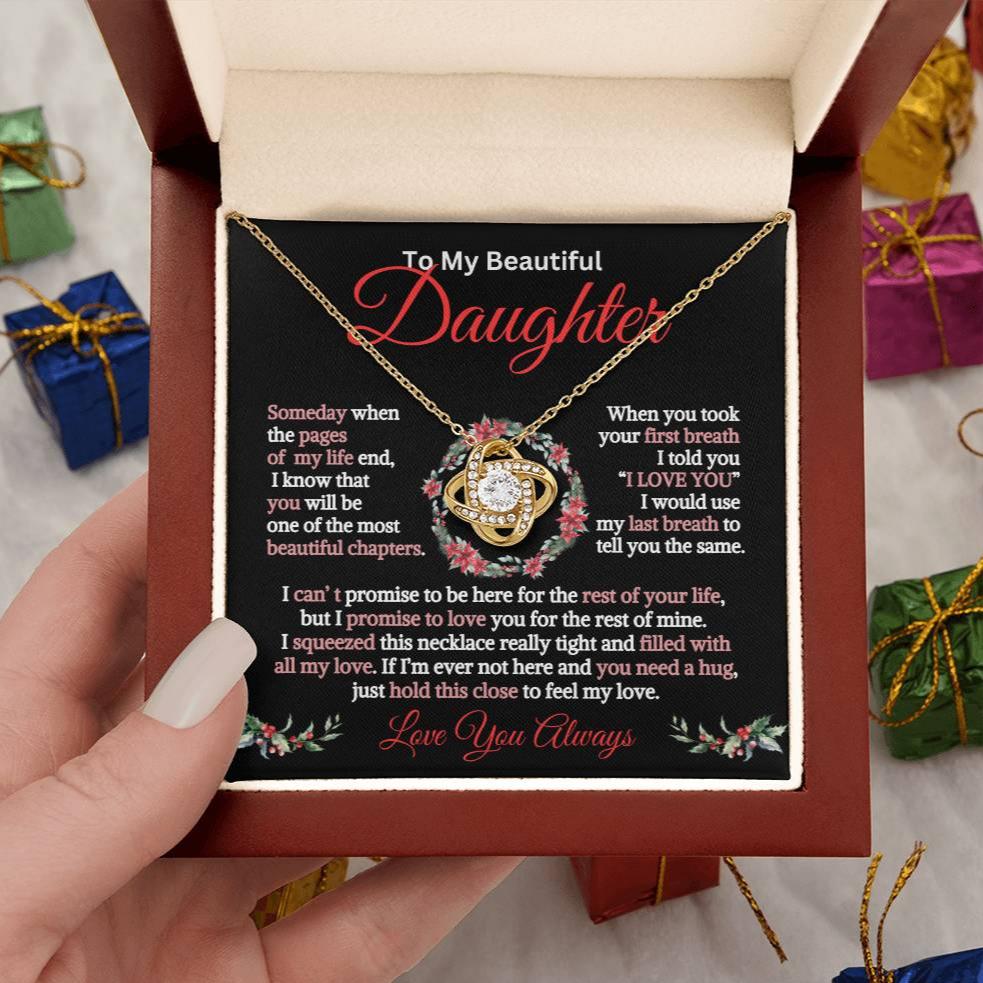 Gift for Daughter-Pages of my life:Christmas-Love Knot