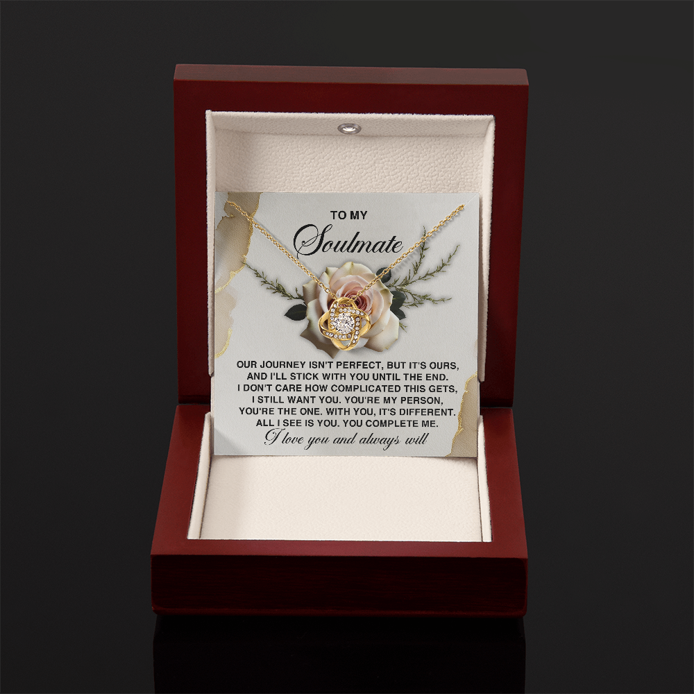 Soulmate: You Complete Me- Love Knot Necklace