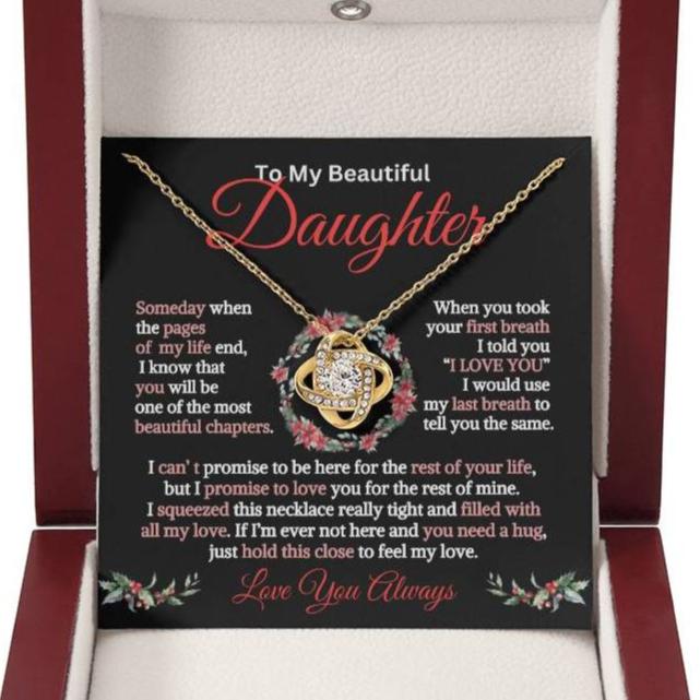 Gift for Daughter-Pages of my life:Christmas-Love Knot