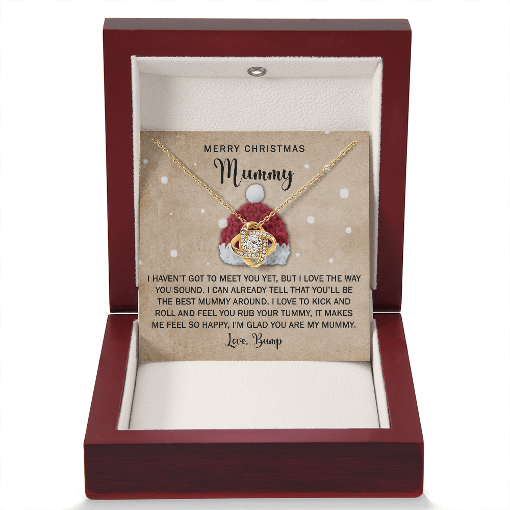 Mummy:Rub Your Tummy-Love Knot Necklace