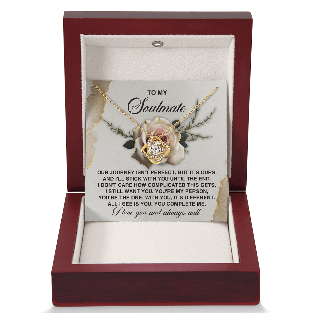 Soulmate: You Complete Me- Love Knot Necklace