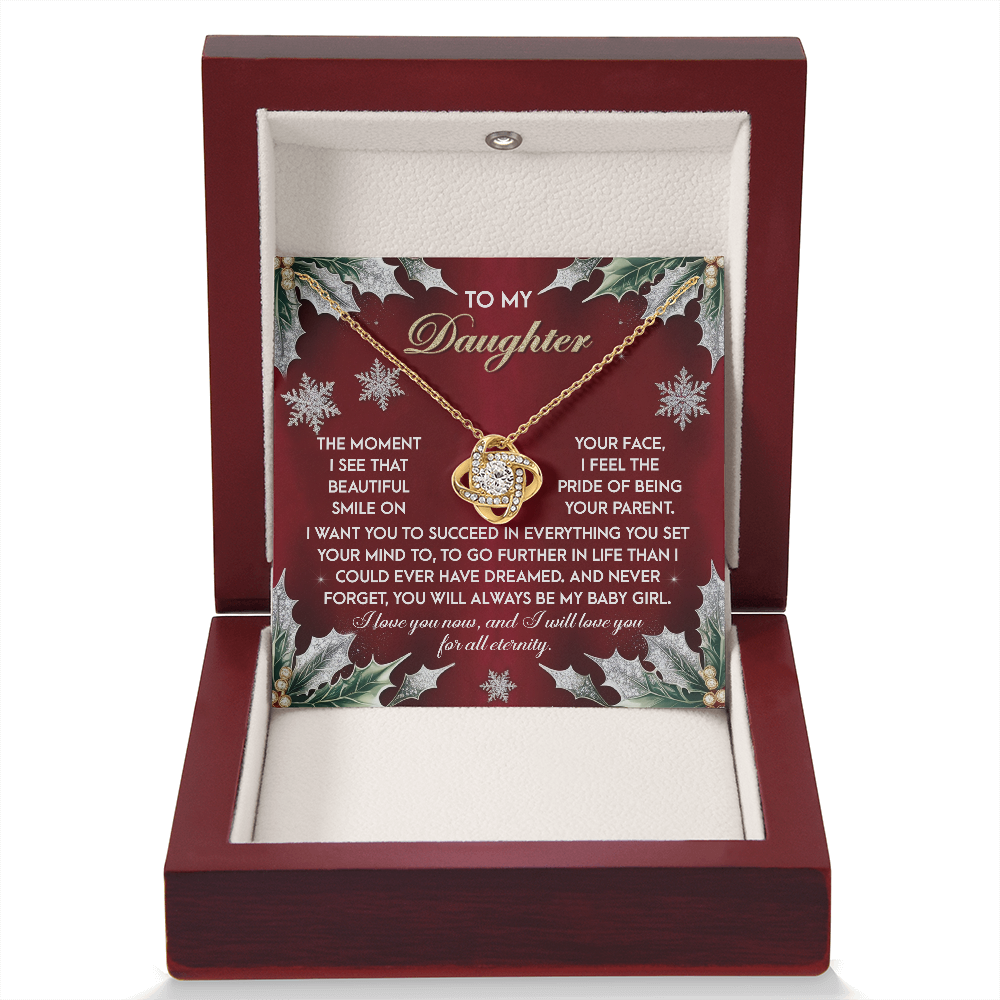 Gift for Daughter-All Eternity-Love Knot Necklace