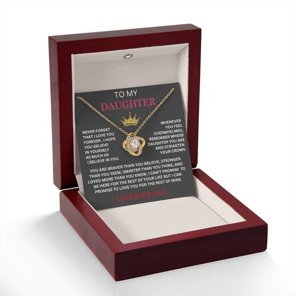 Gift For Daughter Red-" Never Forget That I Love You Forever"