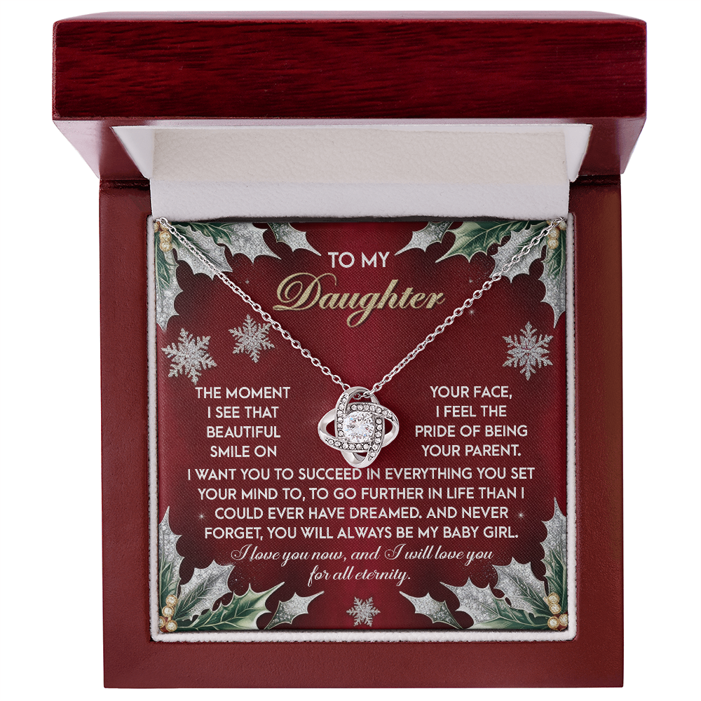 Gift for Daughter-All Eternity-Love Knot Necklace