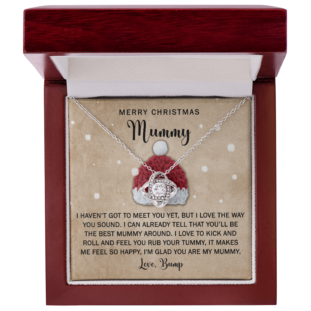 Mummy:Rub Your Tummy-Love Knot Necklace