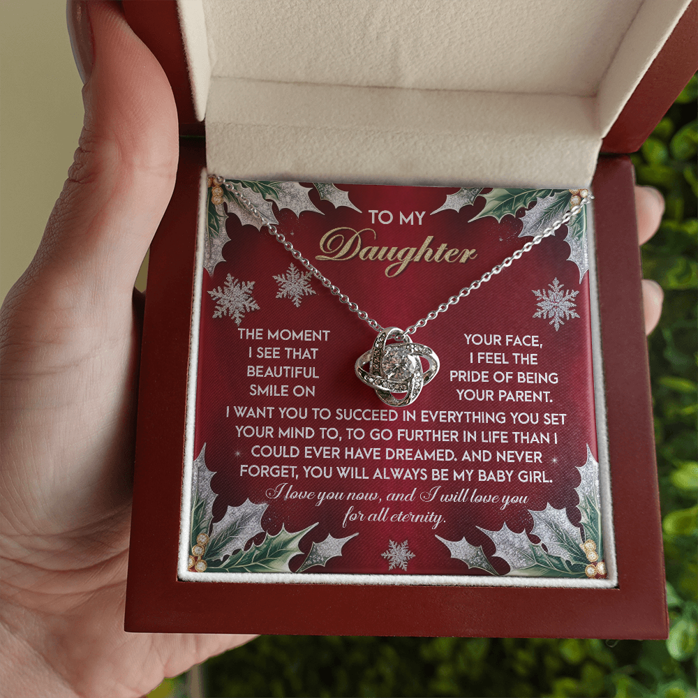 Gift for Daughter-All Eternity-Love Knot Necklace