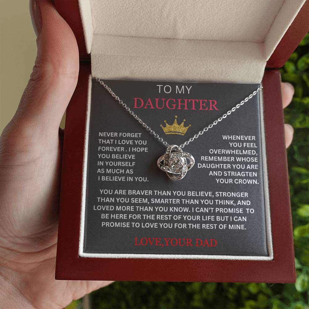 Gift For Daughter Red-" Never Forget That I Love You Forever"