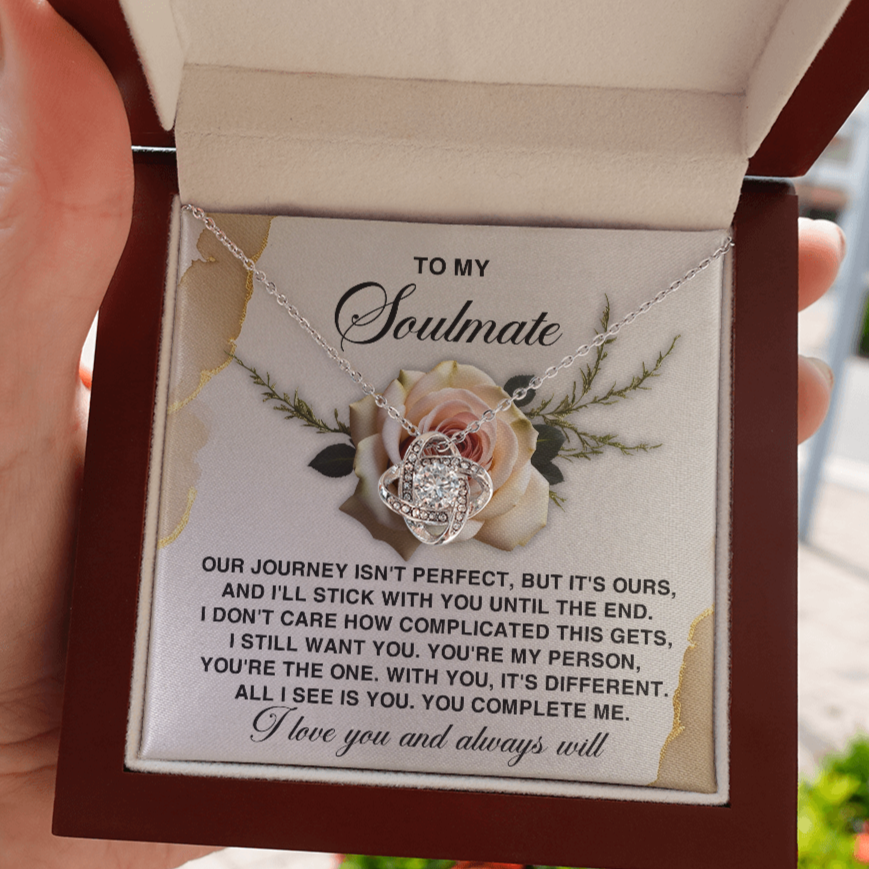 Soulmate: You Complete Me- Love Knot Necklace