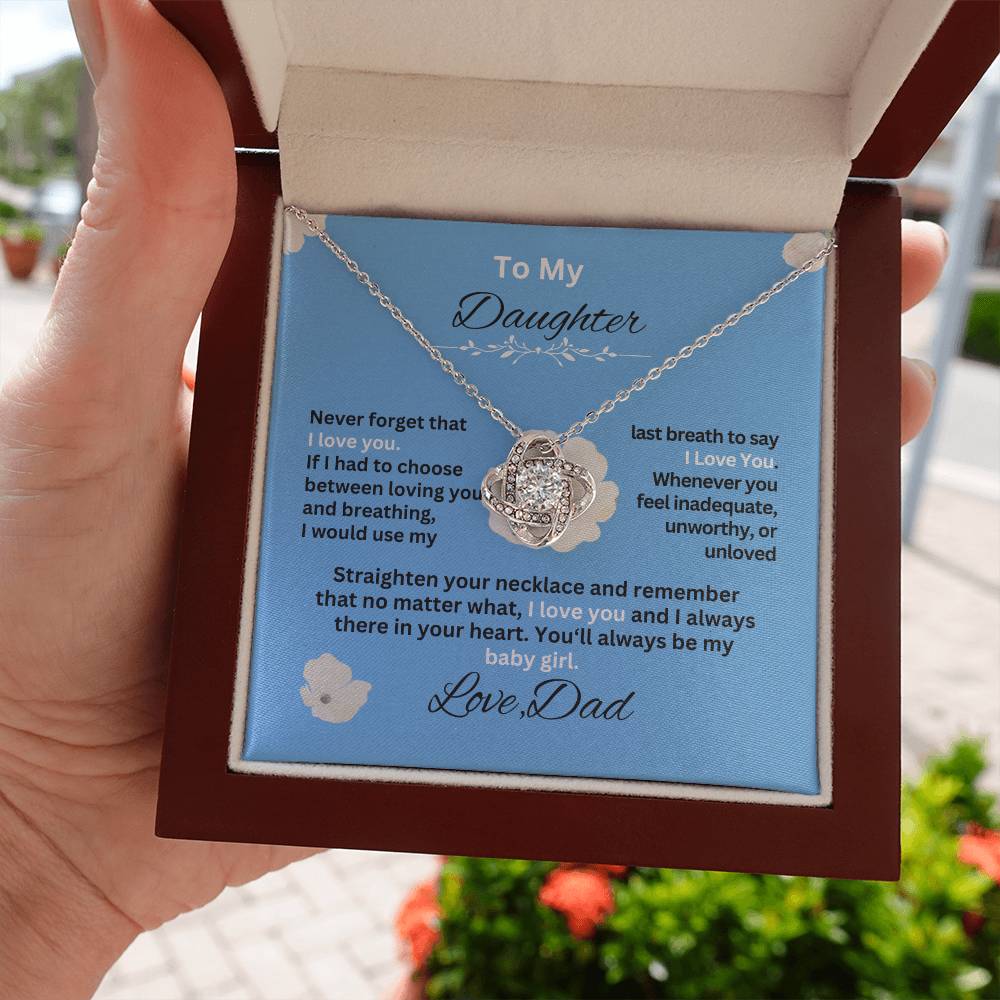 Gift For Daughter from Dad- Never forget that I Love YouSky Blue