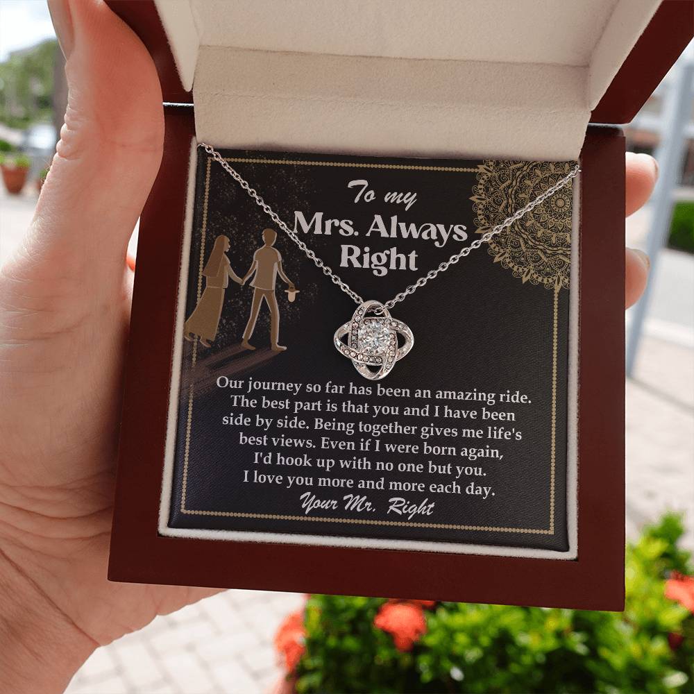 Gift For Wife-Always Right-Love Knot Necklace