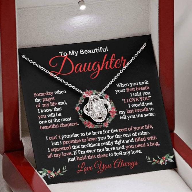 Gift for Daughter-Pages of my life:Christmas-Love Knot