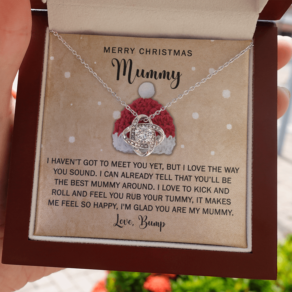 Mummy:Rub Your Tummy-Love Knot Necklace