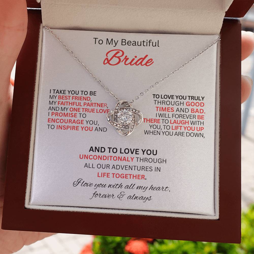Gift For Bride From Best Man-Love Knot
