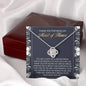 Maid of Honor-World to Me-Love Knot Necklace