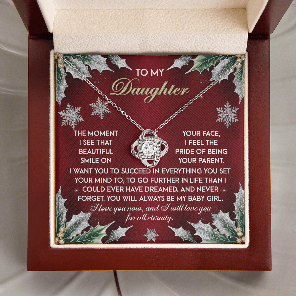 Gift for Daughter-All Eternity-Love Knot Necklace