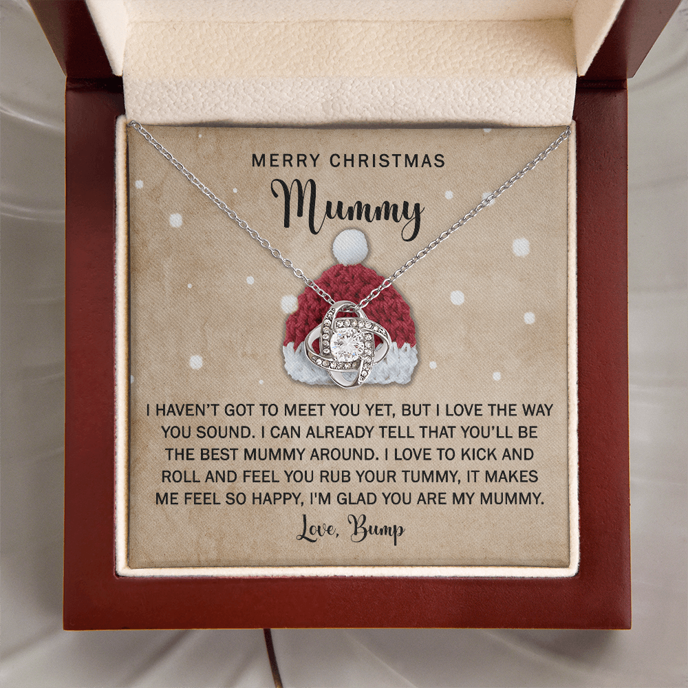 Mummy:Rub Your Tummy-Love Knot Necklace