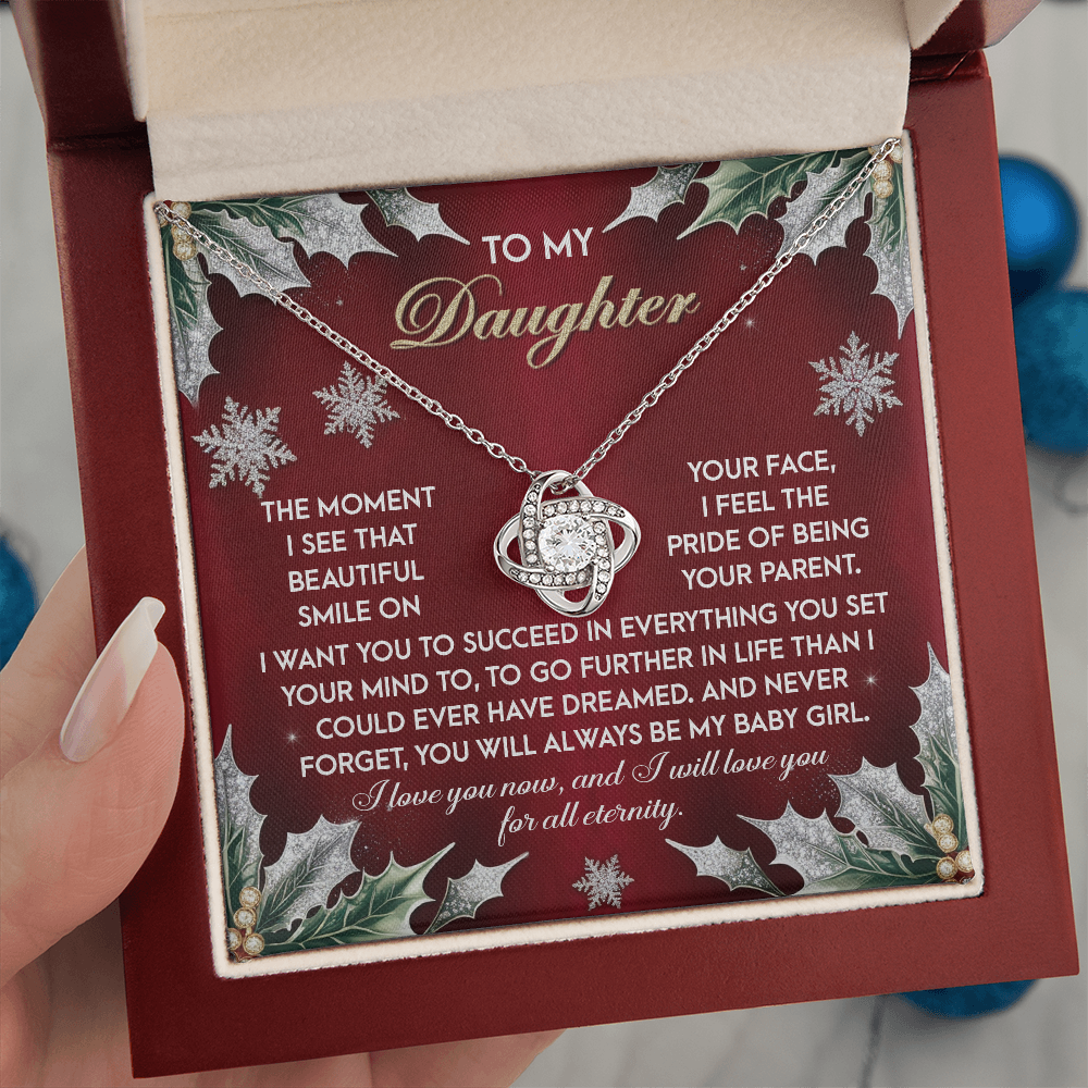 Gift for Daughter-All Eternity-Love Knot Necklace