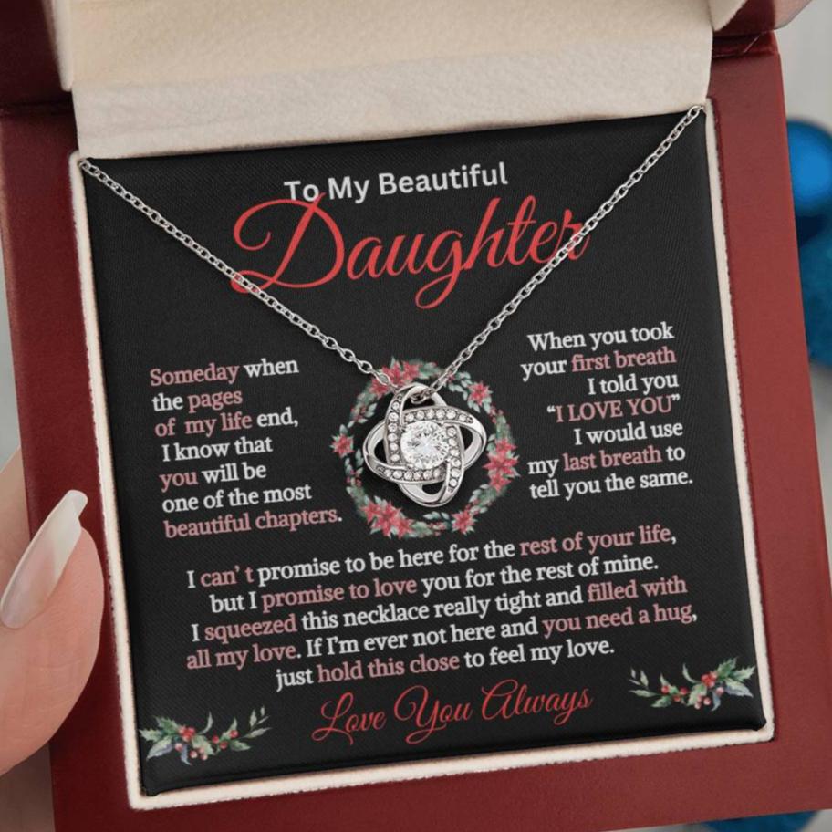 Gift for Daughter-Pages of my life:Christmas-Love Knot