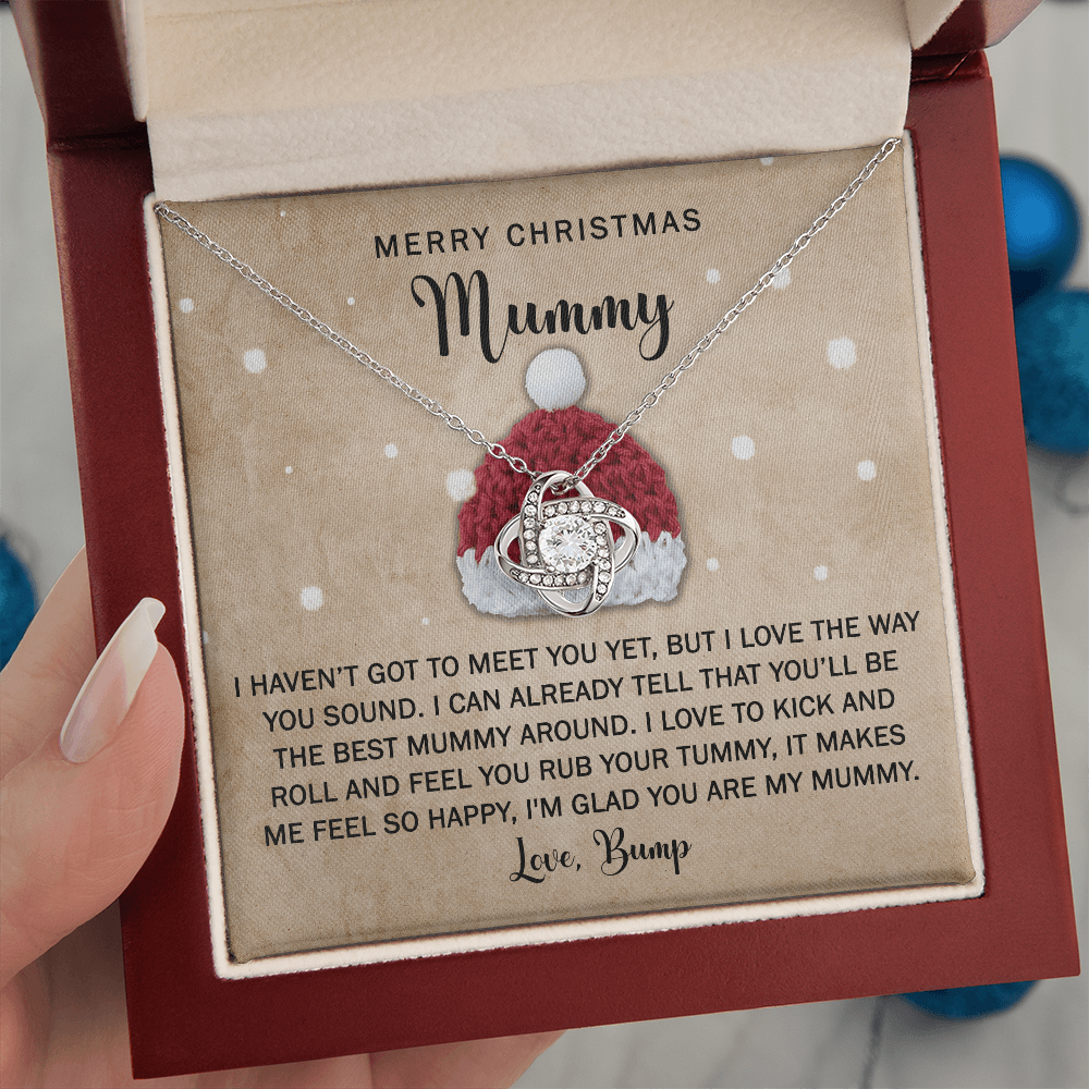 Mummy:Rub Your Tummy-Love Knot Necklace
