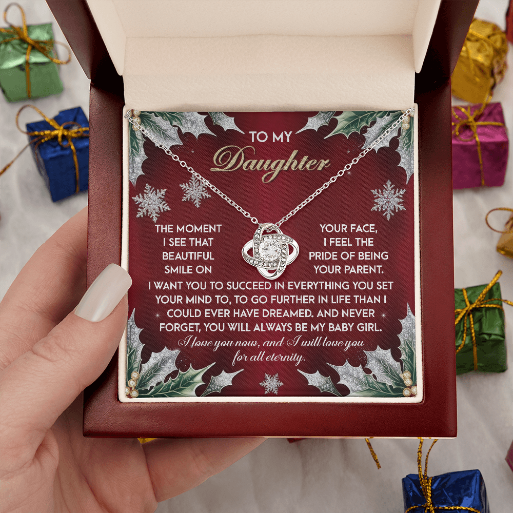 Gift for Daughter-All Eternity-Love Knot Necklace