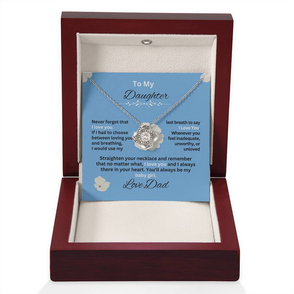 Gift For Daughter from Dad- Never forget that I Love YouSky Blue