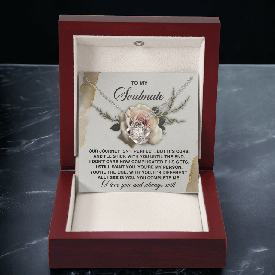 Soulmate: You Complete Me- Love Knot Necklace