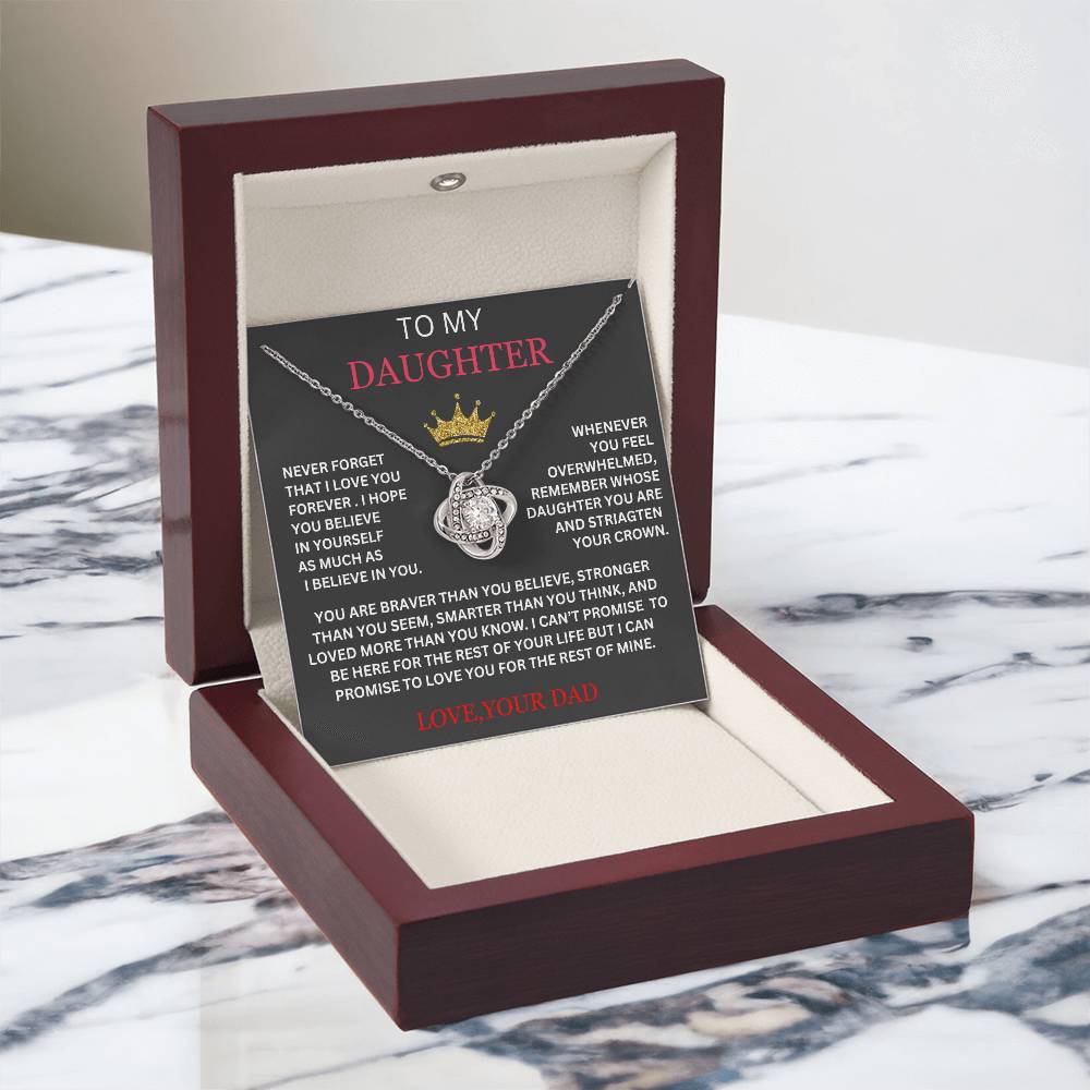 Gift For Daughter Red-" Never Forget That I Love You Forever"