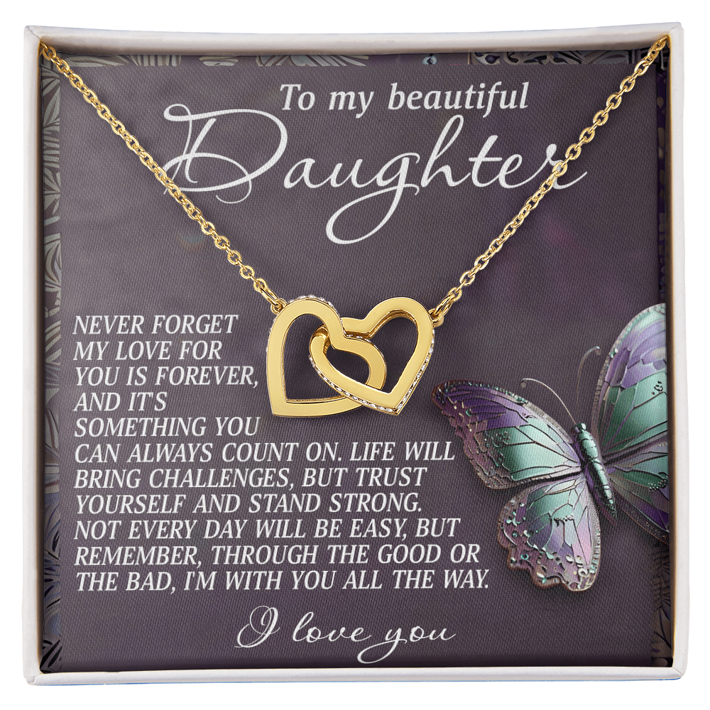 Daughter-Forever Love,Interlocking Hearts