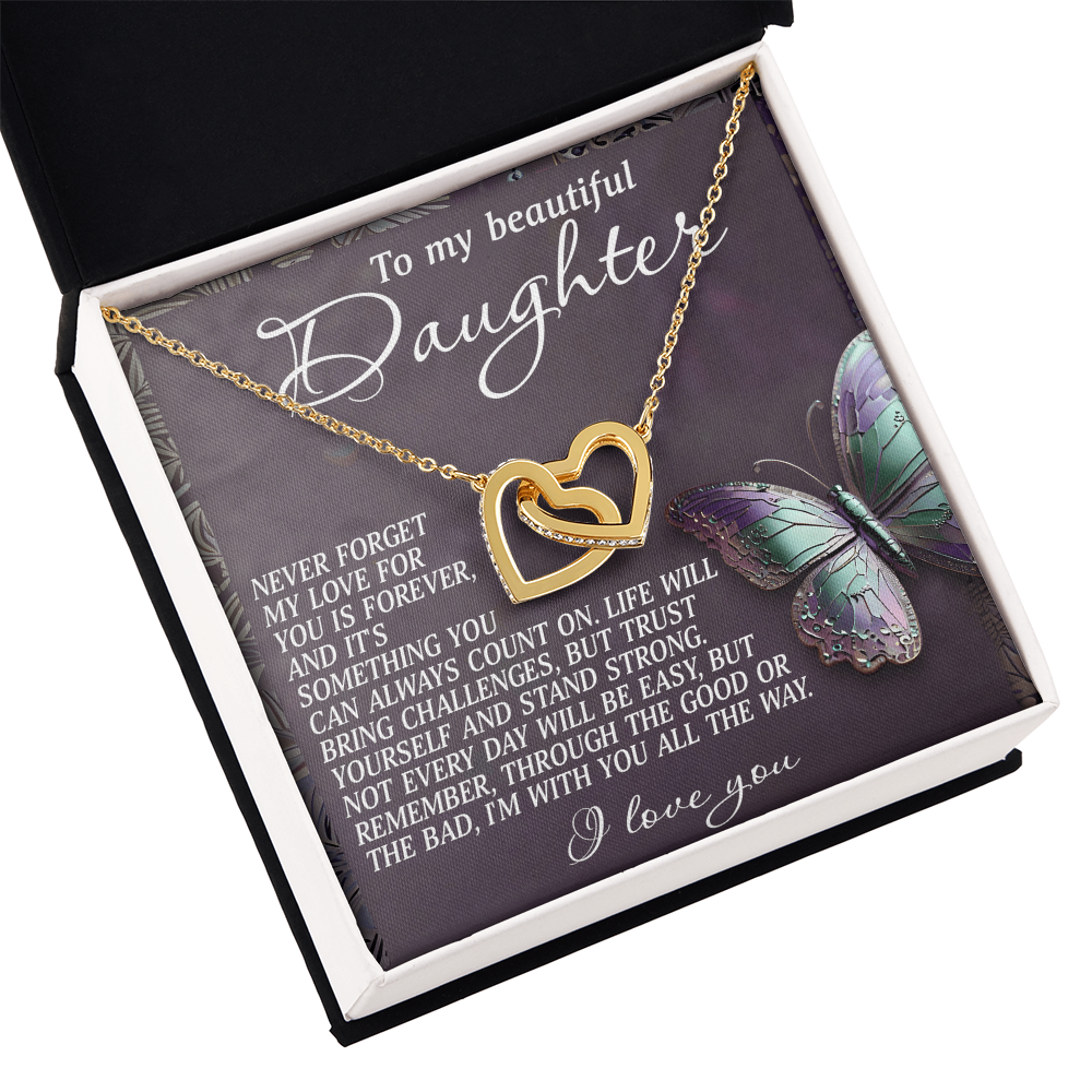 Daughter-Forever Love,Interlocking Hearts