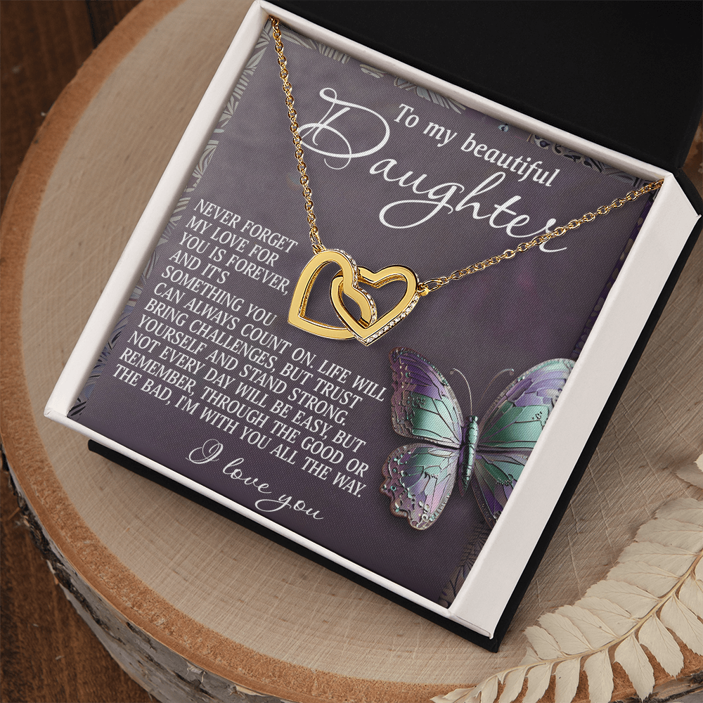 Daughter-Forever Love,Interlocking Hearts