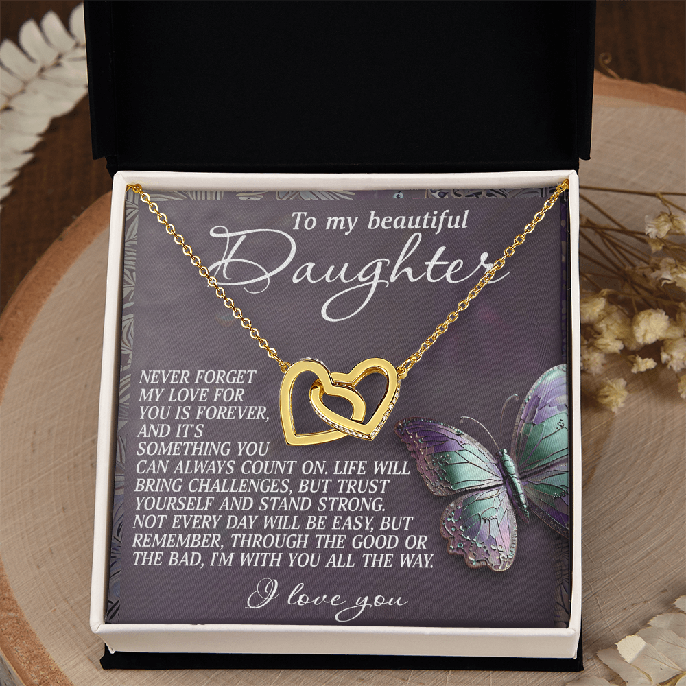 Daughter-Forever Love,Interlocking Hearts