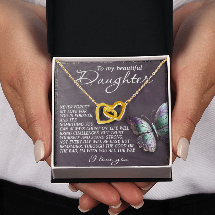 Daughter-Forever Love,Interlocking Hearts