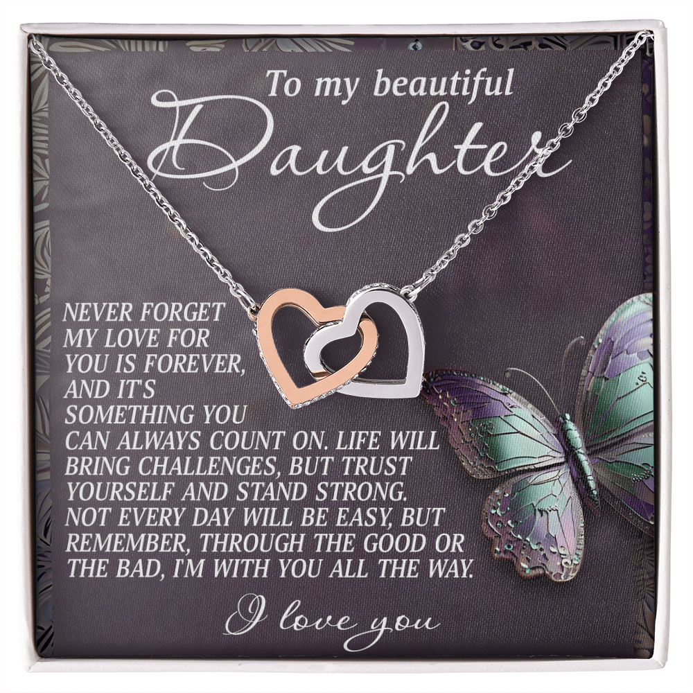 Daughter-Forever Love,Interlocking Hearts