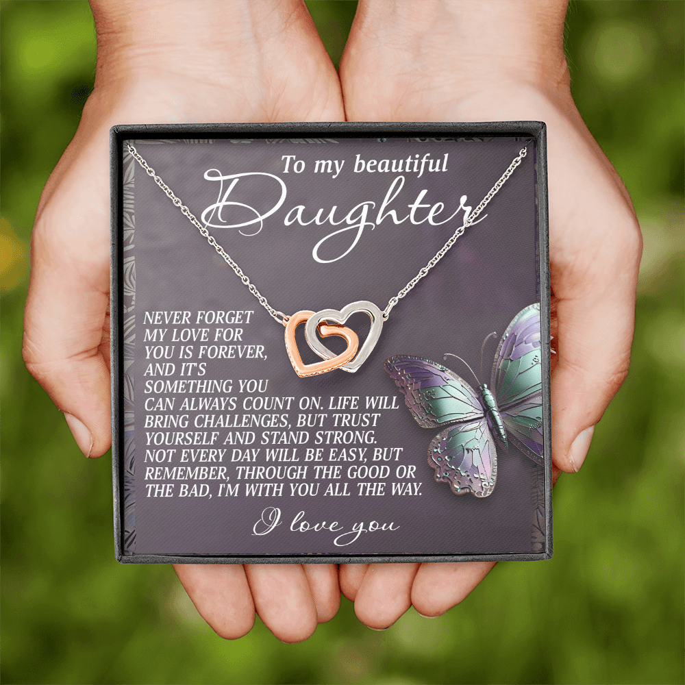 Daughter-Forever Love,Interlocking Hearts