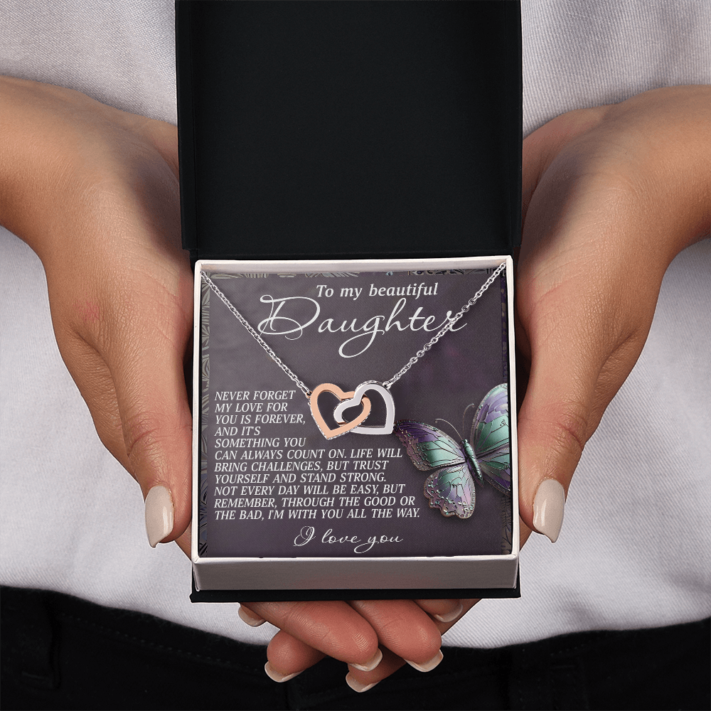 Daughter-Forever Love,Interlocking Hearts