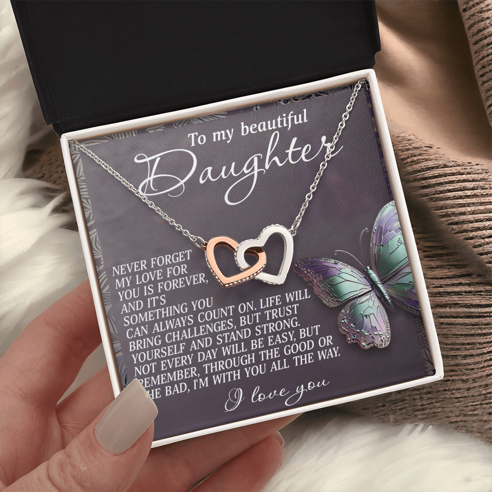 Daughter-Forever Love,Interlocking Hearts