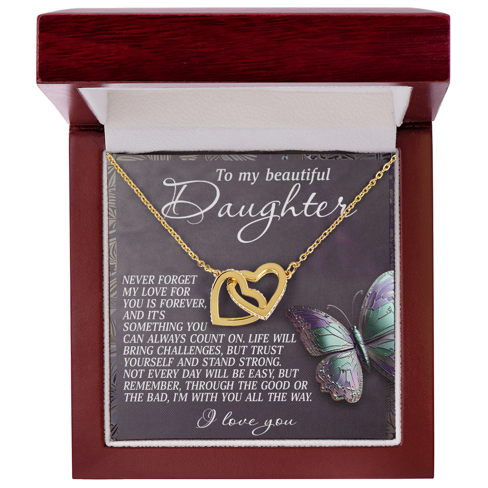 Daughter-Forever Love,Interlocking Hearts