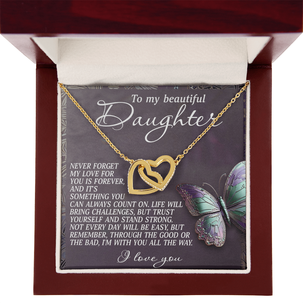 Daughter-Forever Love,Interlocking Hearts