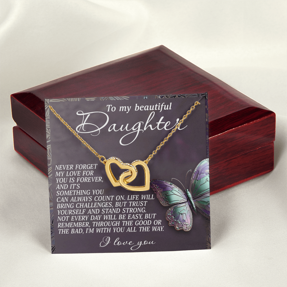 Daughter-Forever Love,Interlocking Hearts