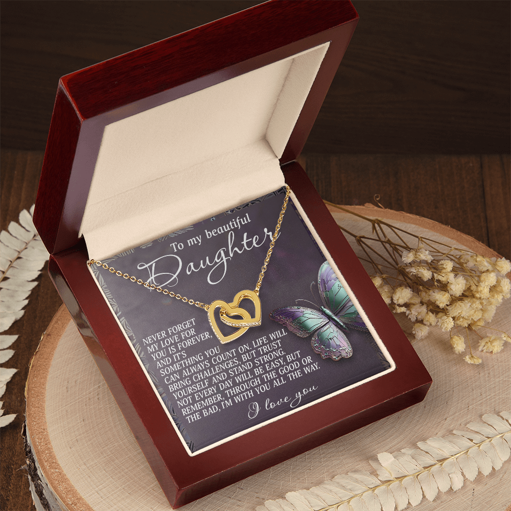 Daughter-Forever Love,Interlocking Hearts