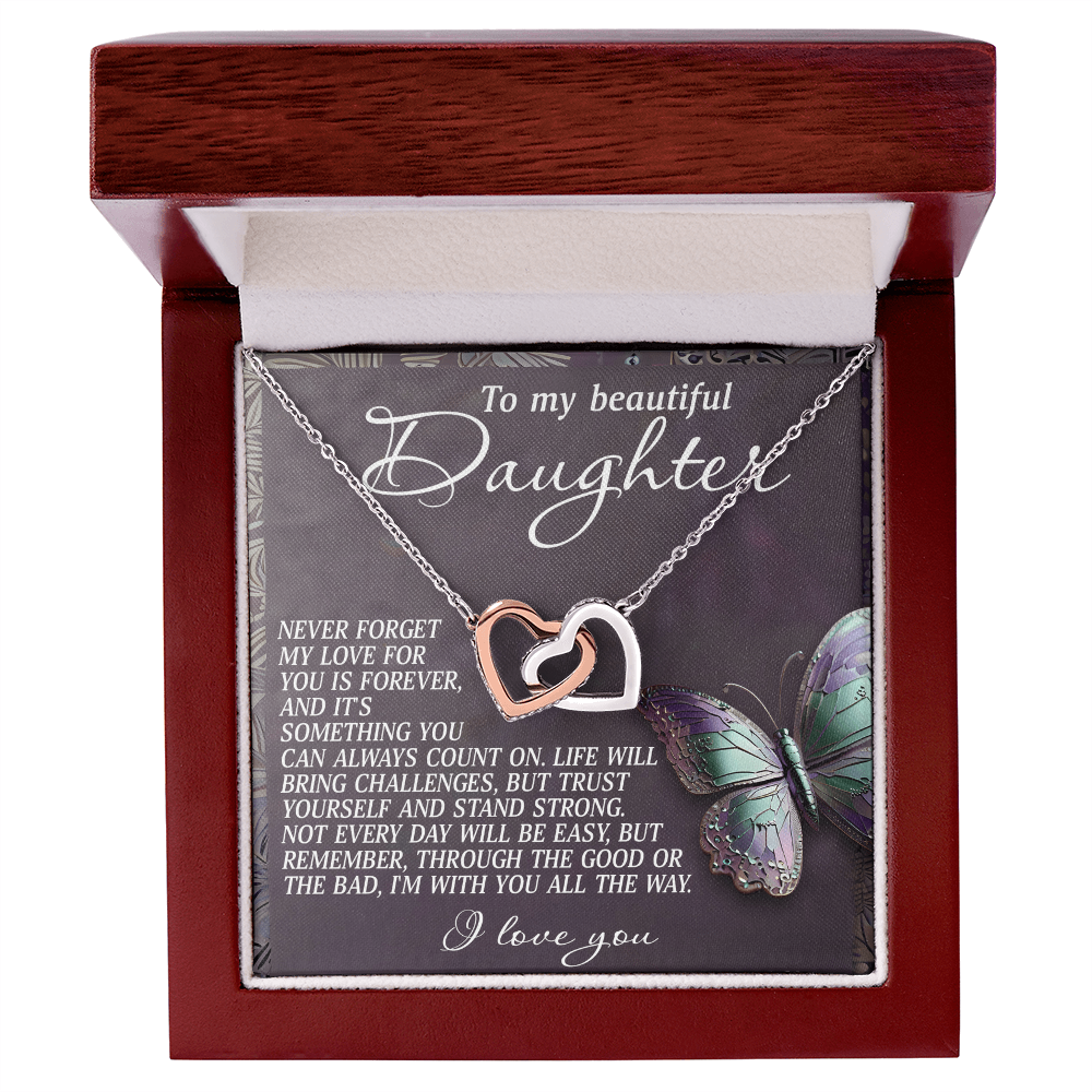 Daughter-Forever Love,Interlocking Hearts