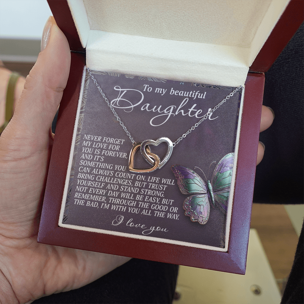 Daughter-Forever Love,Interlocking Hearts