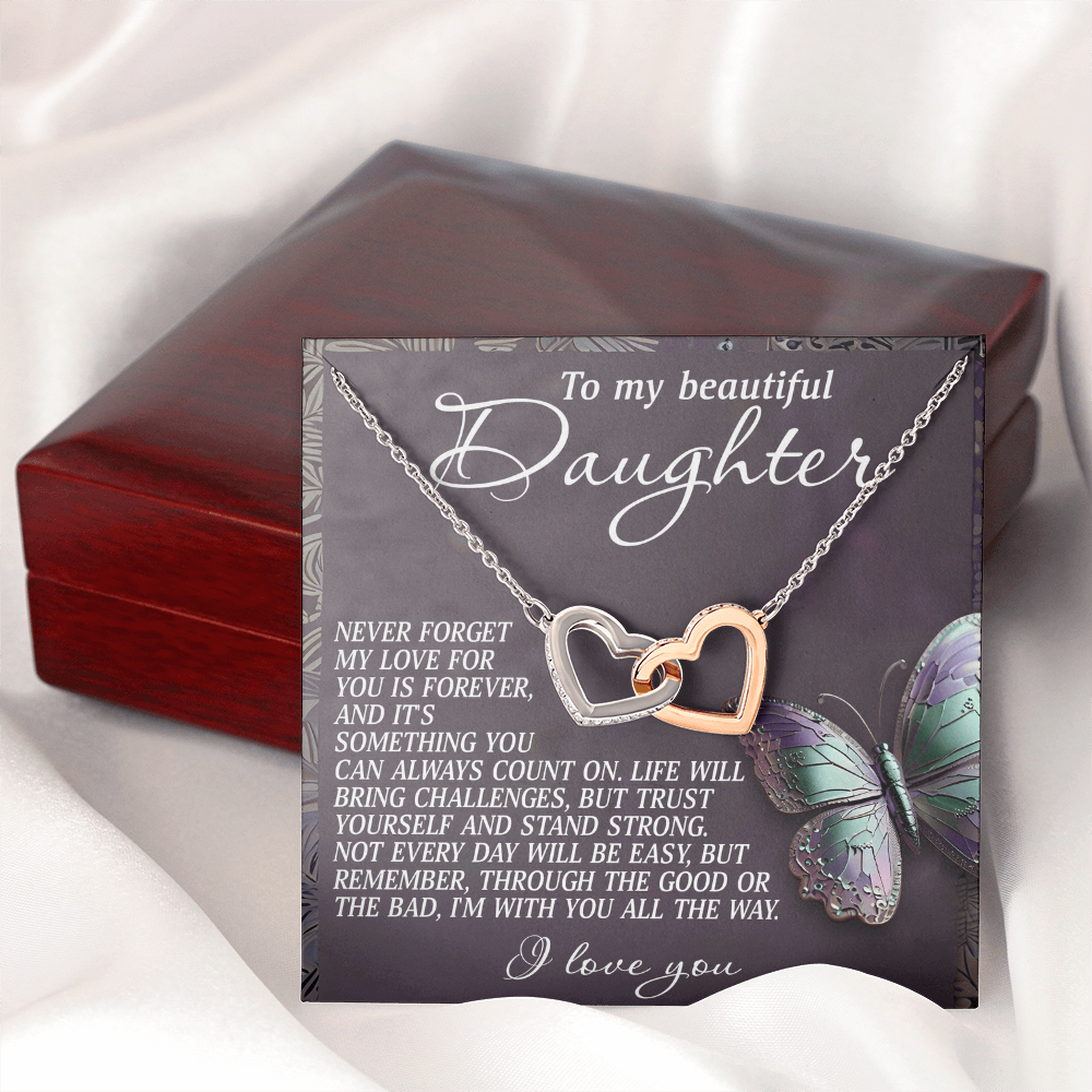 Daughter-Forever Love,Interlocking Hearts