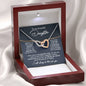 Gift For Daughter-Brightest Star-Interlocking Hearts Necklace